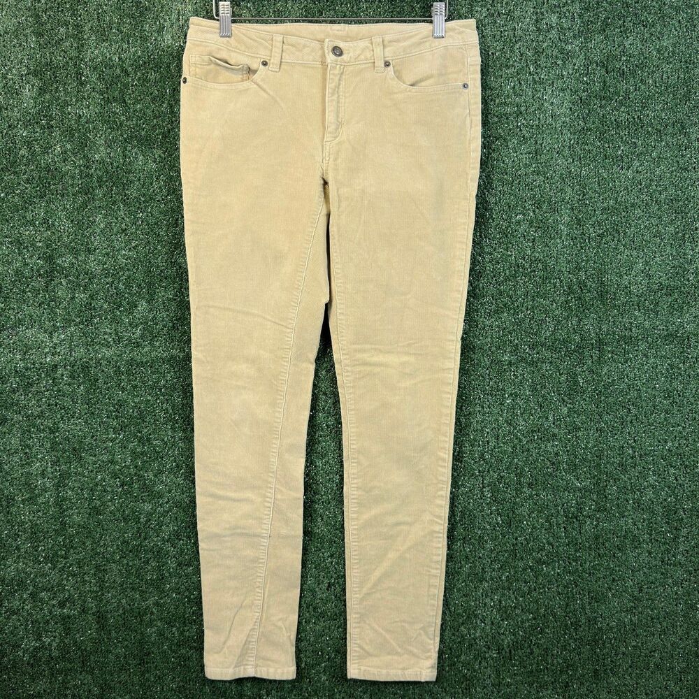 Patagonia Women's Corduroy Pants 30(32x30) Khaki Cotton Stretch Straight Preppy